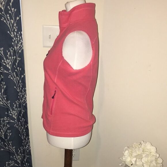 Vineyard Vines Sweater Fleece Vest Pink Zip Up - Picture 3 of 7